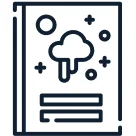 Icon representing book cover design and formatting for authors.