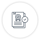 Icon representing compliance certification