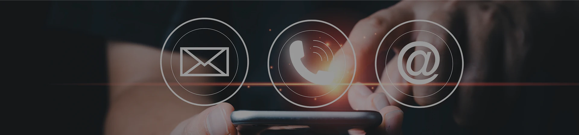Image representing contact us through mobile or email.
