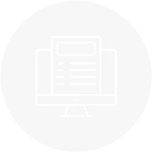 Icon showing LMS integration supporting SCORM and xAPI standards.