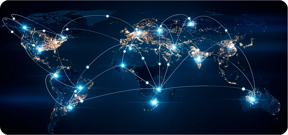 Illustration showing multilingual support for global accessibility in publishing.