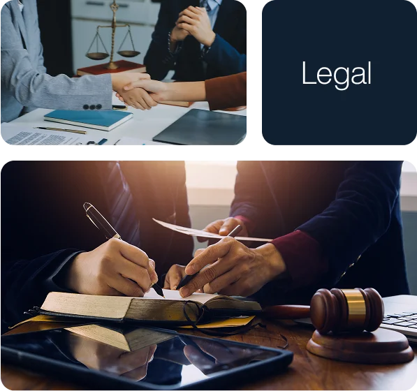Illustration showing secure legal publishing solutions for law firms.