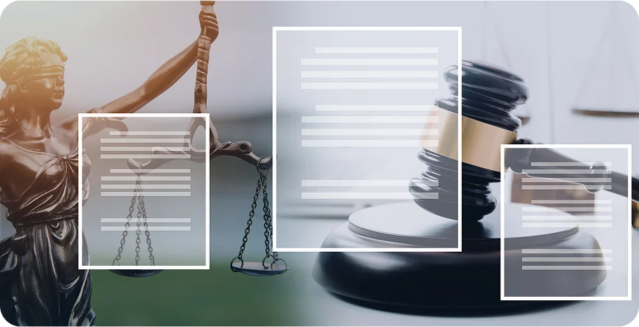 Illustration showing seamless multiformat publishing of legal documents.