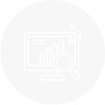 Icon representing data analytics and content optimization services.