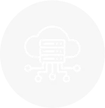 Icon showing scalable cloud-based publishing infrastructure