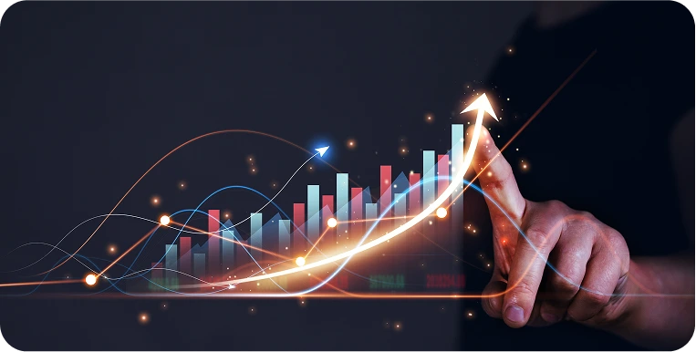 Illustration showing how AI supports efficient publishing growth.
