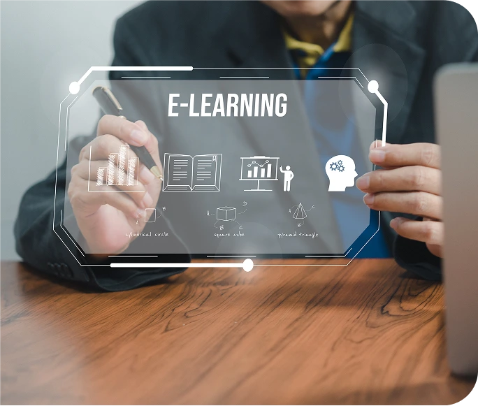 Illustration showing tailored learning across devices.