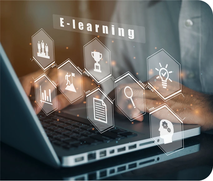 Image shows gamified and interactive K12 content.